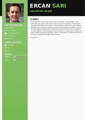 Pratisyen Hekim Cv Örnekleri cv indir